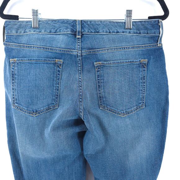 Eddie Bauer Ranch P10 Specially Dyed Denim Mid Rise Curvy Bootcut Jean Med Wash - Picture 10 of 12